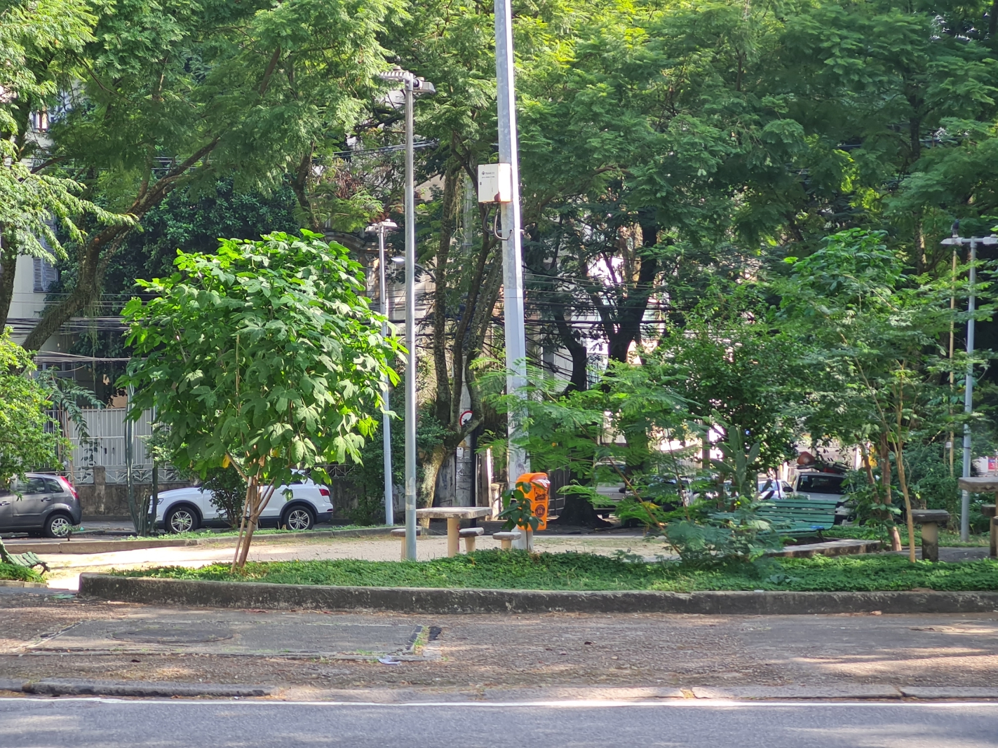 Vista geral da praça